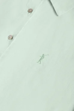 Polo Club Chemises*Chemise en lin vert pastel avec un détail brodé Rigby Go Vert Clair