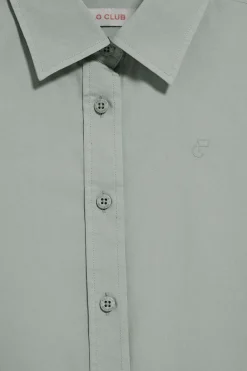 Polo Club Chemises*Chemise en popeline garment dye à logo brodé Vert Foncé