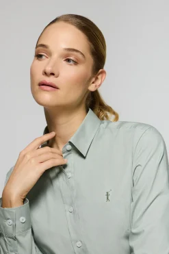 Polo Club Chemises*Chemise en popeline Slim Fit avec broderie Rigby Go Vert jade