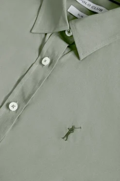 Polo Club Chemises*Chemise en popeline Slim Fit avec broderie Rigby Go Vert jade