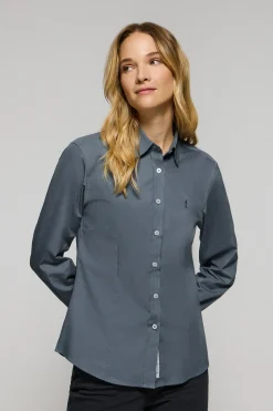 Polo Club Chemises*Chemise en popeline Slim Fit bleu avec broderie Rigby Go Denim