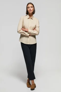 Polo Club Chemises*Chemise en popeline Slim Fit avec broderie Rigby Go Beige