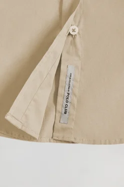 Polo Club Chemises*Chemise en popeline Slim Fit avec broderie Rigby Go Beige