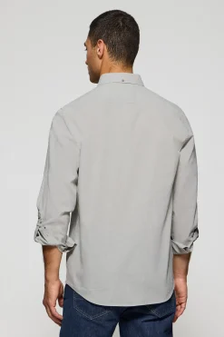 Polo Club Chemises*Chemise e Regular en lin et coton avec logo brodé Gris