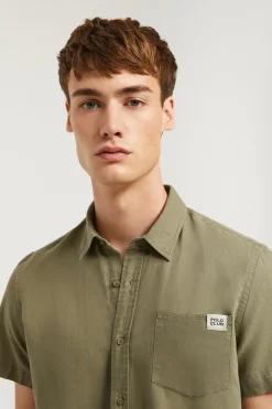 Polo Club Chemises*Chemise en lin avec poche sur la poitrine Kaki