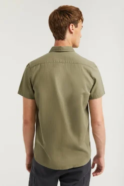 Polo Club Chemises*Chemise en lin avec poche sur la poitrine Kaki