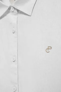 Polo Club Chemises*Chemise loose he en lin et coton avec monogramme brodé Blanc