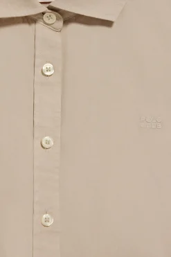 Polo Club Chemises*Chemise loose fit couleur avec logo block Sable