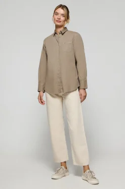 Polo Club Chemises*Chemise loose fit Simona avec un monogramme brodé PC Camel
