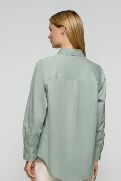 Polo Club Chemises*Chemise loose fit Simona avec un monogramme brodé PC Vert Clair