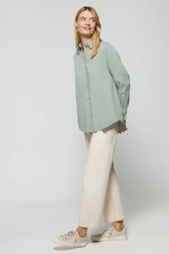 Polo Club Chemises*Chemise loose fit Simona avec un monogramme brodé PC Vert Clair