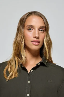 Polo Club Chemises*Chemise loose fit e avec logo block Vert