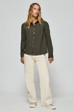 Polo Club Chemises*Chemise loose fit e avec logo block Vert