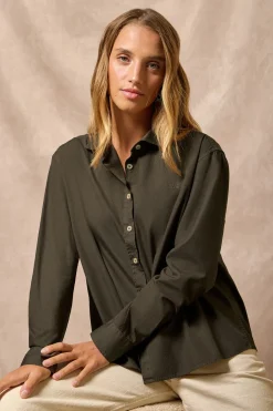 Polo Club Chemises*Chemise loose fit e avec logo block Vert