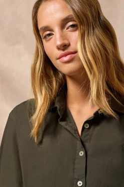 Polo Club Chemises*Chemise loose fit e avec logo block Vert