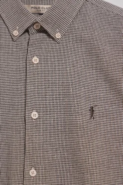 Polo Club Chemises*Chemise marron Williams pied-de-poule avec logo Rigby Go brodé Brun