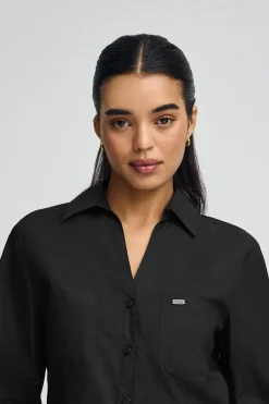 Polo Club Chemises*Chemise e à coupe slim et col en V Noir
