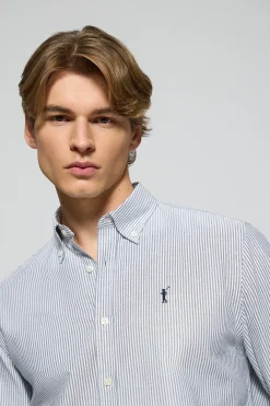 Polo Club Chemises*Chemise Oxford à rayures e avec logo brodé Rigby Go Bleu