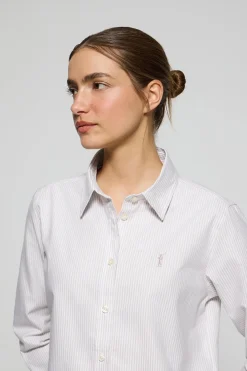 Polo Club Chemises*Chemise Oxford à rayures marron avec logo Rigby Go Brun