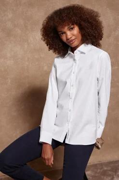 Polo Club Chemises*Chemise Oxford he à logo brodé Blanc