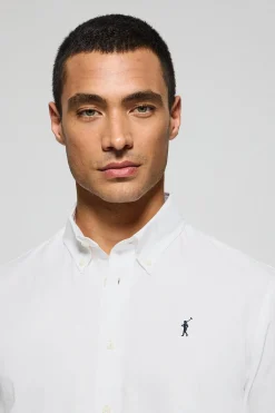 Polo Club Chemises*Chemise Oxford he avec logo brodé Rigby Go Blanc