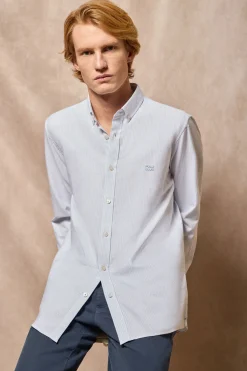Polo Club Chemises*Chemise Oxford à rayures yale avec logo brodé Bleu