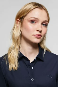 Polo Club Chemises*Chemise Oxford à logo brodé Bleu Marine