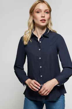 Polo Club Chemises*Chemise Oxford à logo brodé Bleu Marine