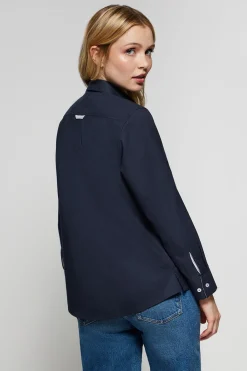 Polo Club Chemises*Chemise Oxford à logo brodé Bleu Marine