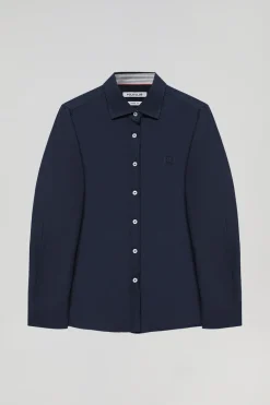 Polo Club Chemises*Chemise Oxford à logo brodé Bleu Marine
