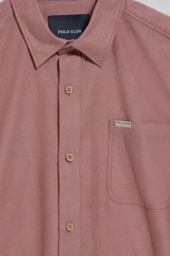 Polo Club Chemises*Chemise oxford Cambridge grenat avec poche et détail Bourgogne