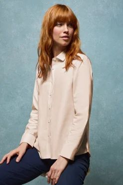 Polo Club Chemises*Chemise Oxford à logo brodé Pêche