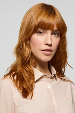 Polo Club Chemises*Chemise Oxford à logo brodé Pêche