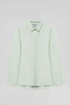 Polo Club Chemises*Chemise Oxford à logo brodé Vert Clair