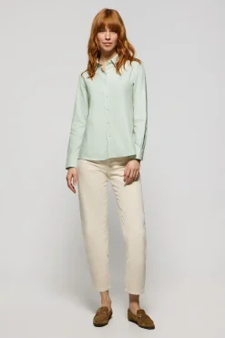 Polo Club Chemises*Chemise Oxford à logo brodé Vert Clair