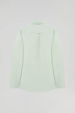 Polo Club Chemises*Chemise Oxford à logo brodé Vert Clair