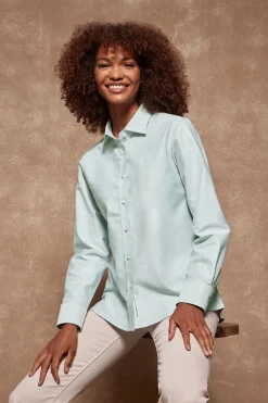 Polo Club Chemises*Chemise Oxford e à logo brodé Vert