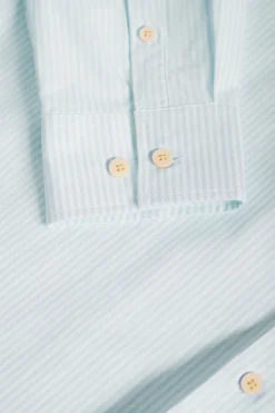 Polo Club Chemises*Chemise rayée bleu clair Oxford avec broderie Bleu Ciel