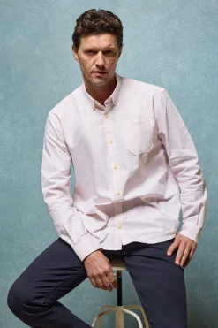 Polo Club Chemises*Chemise rayée Oxford tendre avec broderie Orange