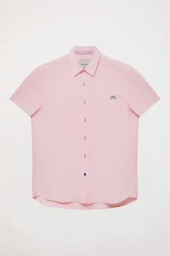 Polo Club Chemises*Chemise rose en lin avec poche sur la poitrine Rose clair