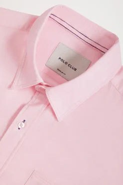Polo Club Chemises*Chemise rose en lin avec poche sur la poitrine Rose clair