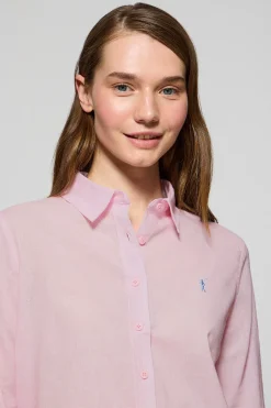 Polo Club Chemises*Chemise Regular en lin et coton avec broderie Rigby Go Rose