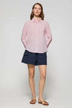 Polo Club Chemises*Chemise Regular en lin et coton avec broderie Rigby Go Rose