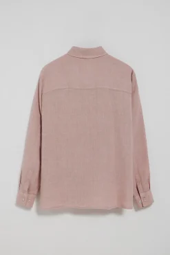 Polo Club Chemises*Chemise en lin garnment dye avec monogramme brodé Rose taupe