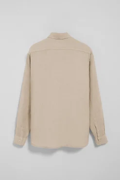 Polo Club Chemises*Chemise en lin garment dye avec une broderie Rigby Go Sable