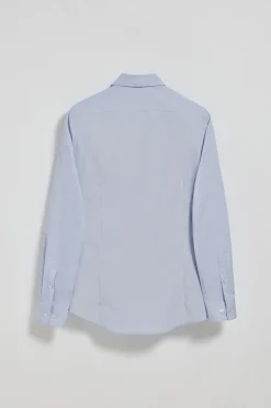 Polo Club Chemises*Chemise Slim en popeline avec logo brodé Bleu Ciel