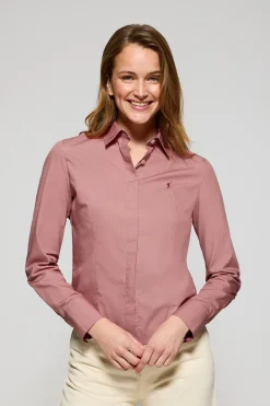 Polo Club Chemises*Chemise Slim en popeline corail avec logo brodé Rigby Go Coral