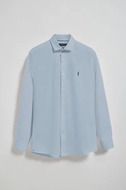 Polo Club Chemises*Chemise Slim en popeline avec logo brodé Rigby Go Bleu Ciel