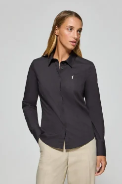 Polo Club Chemises*Chemise Slim en popeline e avec logo brodé Rigby Go Noir