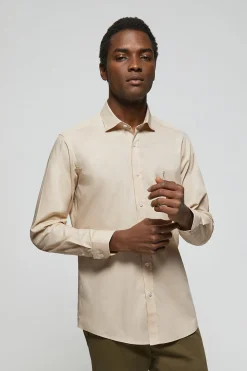 Polo Club Chemises*Chemise Slim en popeline avec logo Rigby Go Beige